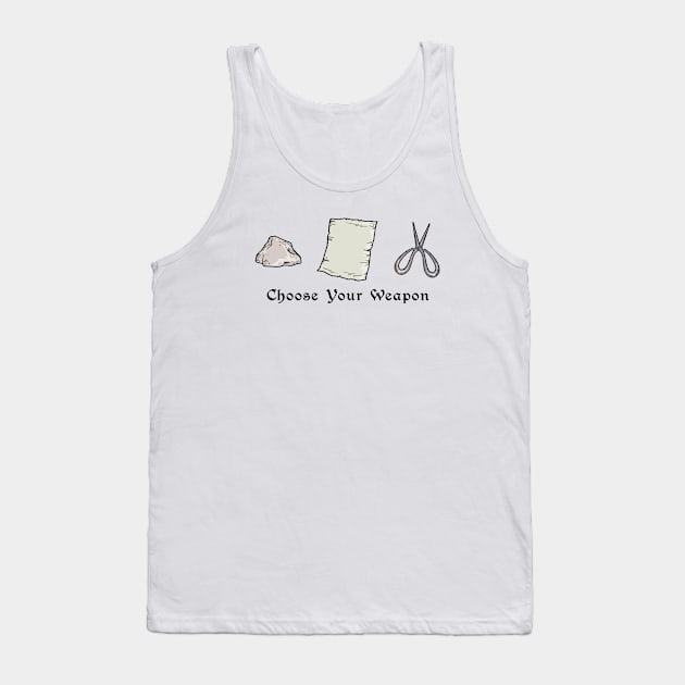 Choose Your Weapon - Renaissance Roshambo Tank Top by frankpepito